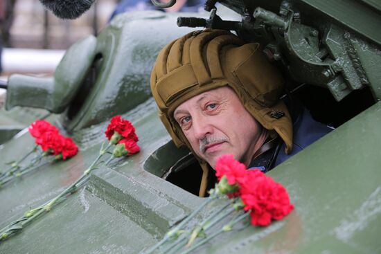 Presentation of restored T-34 "Sniper" tank
