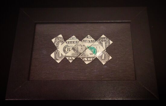 100 Dollar Origami exhibition in St. Petersburg