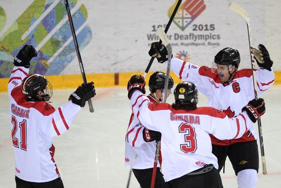 2015 Winter Deaflympics. Hockey. Russia vs. Canada