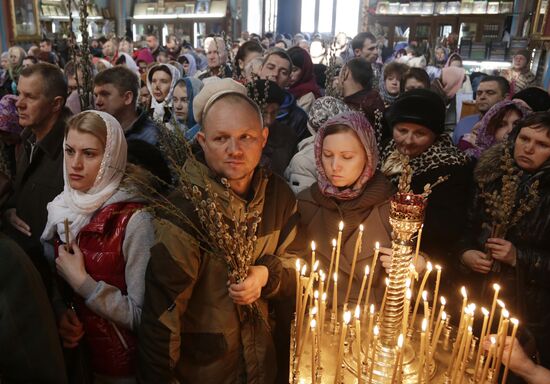 Palm Sunday celebrated in Russian regions
