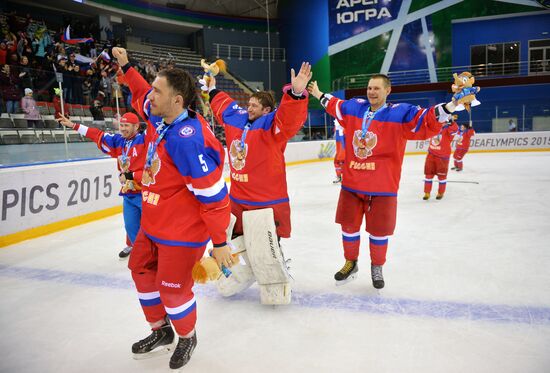 2015 Winter Deaflympics. Hockey. Russia vs. Canada