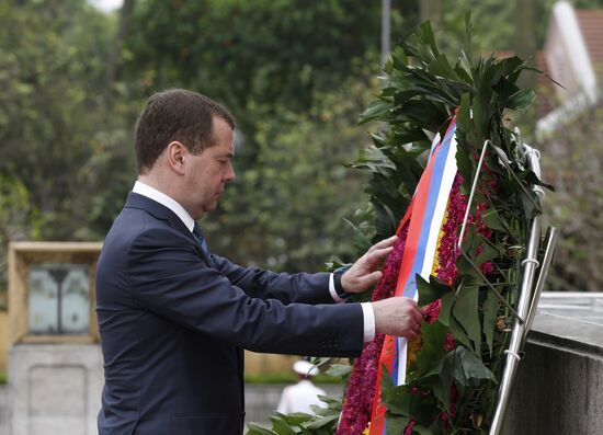 Prime Minister Dmitry Medvedev on official visit to Vietnam