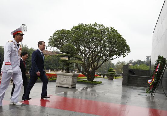 Prime Minister Dmitry Medvedev on official visit to Vietnam