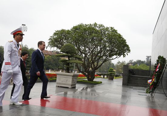 Prime Minister Dmitry Medvedev on official visit to Vietnam