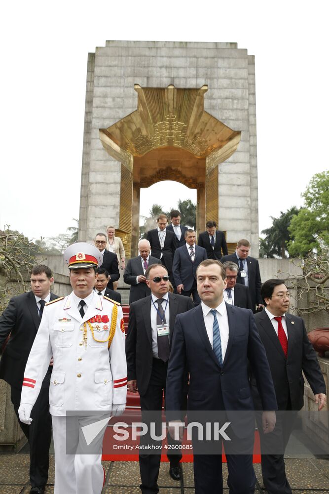 Prime Minister Dmitry Medvedev on official visit to Vietnam