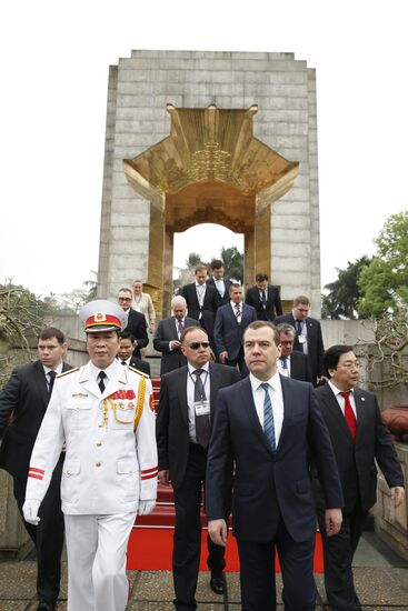 Prime Minister Dmitry Medvedev on official visit to Vietnam