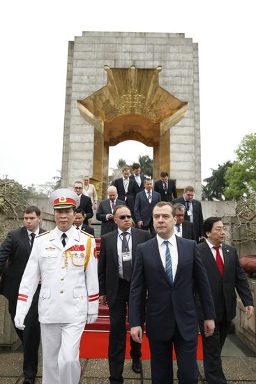 Prime Minister Dmitry Medvedev on official visit to Vietnam