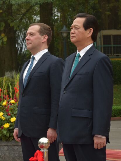 Prime Minister Dmitry Medvedev on official visit to Vietnam
