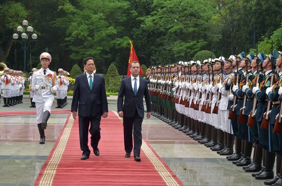 Prime Minister Dmitry Medvedev on official visit to Vietnam