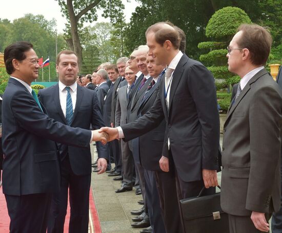 Prime Minister Dmitry Medvedev on official visit to Vietnam