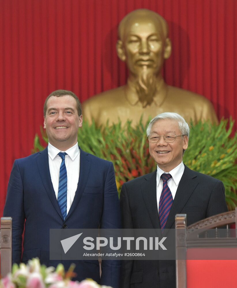 Prime Minister Dmitry Medvedev on official visit to Vietnam