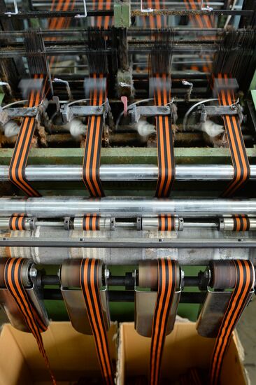 Production of St. George's ribbons in Kazan