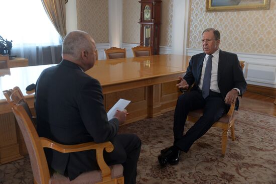 Russian Foreign Minister Sergei Lavrov's interview to Rossiya Segodnya's Director General Dmitry Kiselev