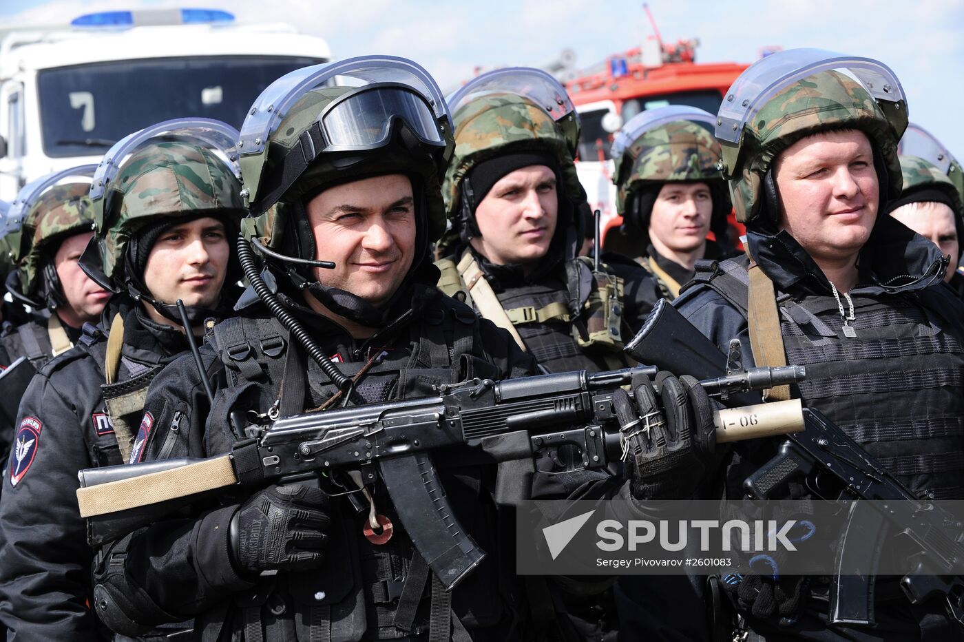 Drill by Internal Affairs Ministry's Internal Troops in Kadamovsky range in Rostov Region