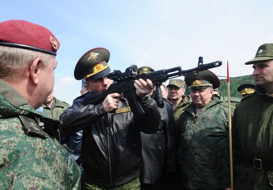Drill by Internal Affairs Ministry's Internal Troops in Kadamovsky range in Rostov Region