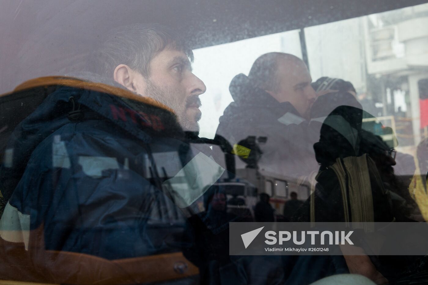 Crew of sunken trawler Dalny Vostok (Far East) arrives at Korsakov seaport