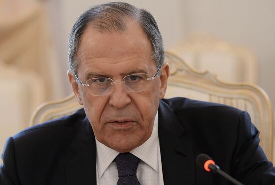 Russian Foreign Minister Sergei Lavrov meets with Chinese Foreign Minister Wang Yi