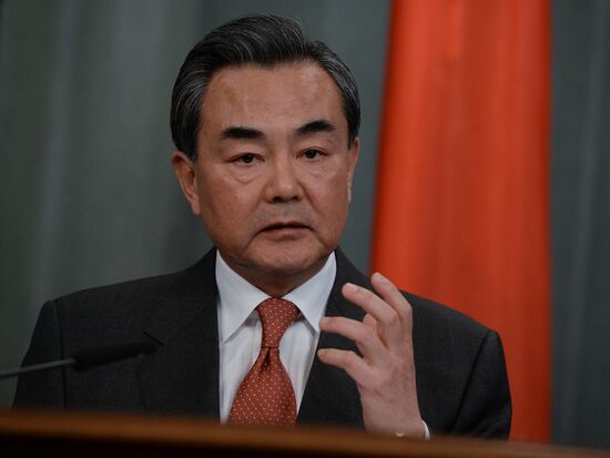 Russian Foreign Minister Sergei Lavrov meets with Chinese Foreign Minister Wang Yi