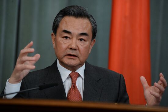 Russian Foreign Minister Sergei Lavrov meets with Chinese Foreign Minister Wang Yi