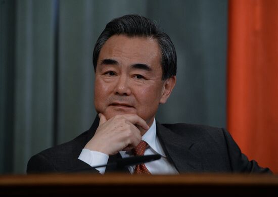 Russian Foreign Minister Sergei Lavrov meets with Chinese Foreign Minister Wang Yi