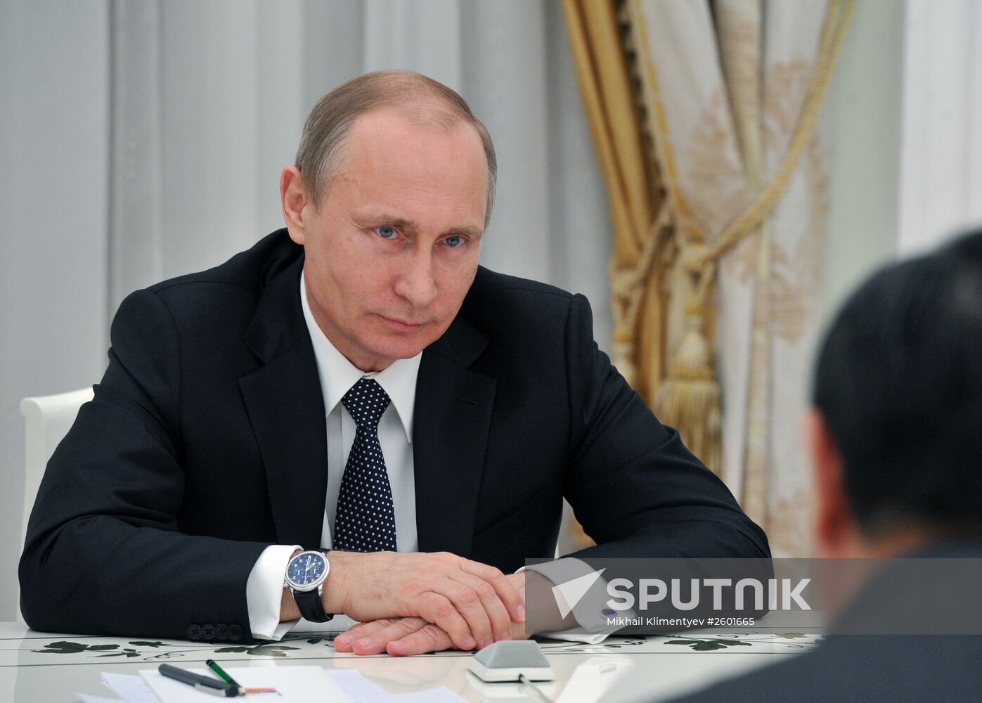 President Vladimir Putin meets with Chinese Foreign Minister Wang Yi