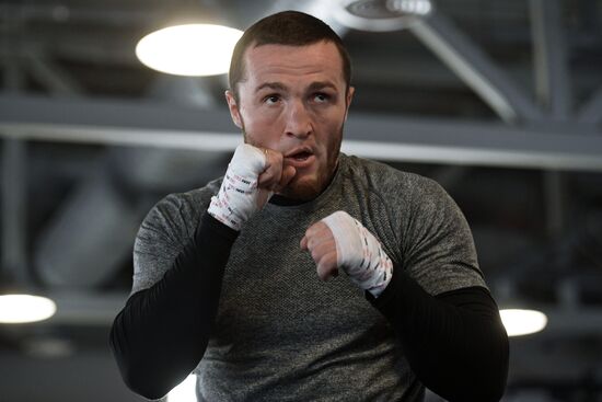 Boxing. Open training session of Denis Lebedev and Youri Kalenga