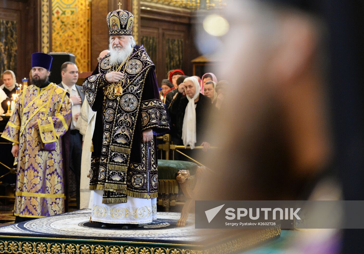 Patriarchal service conducted on Holy Thursday in Cathedral of Christ the Savior