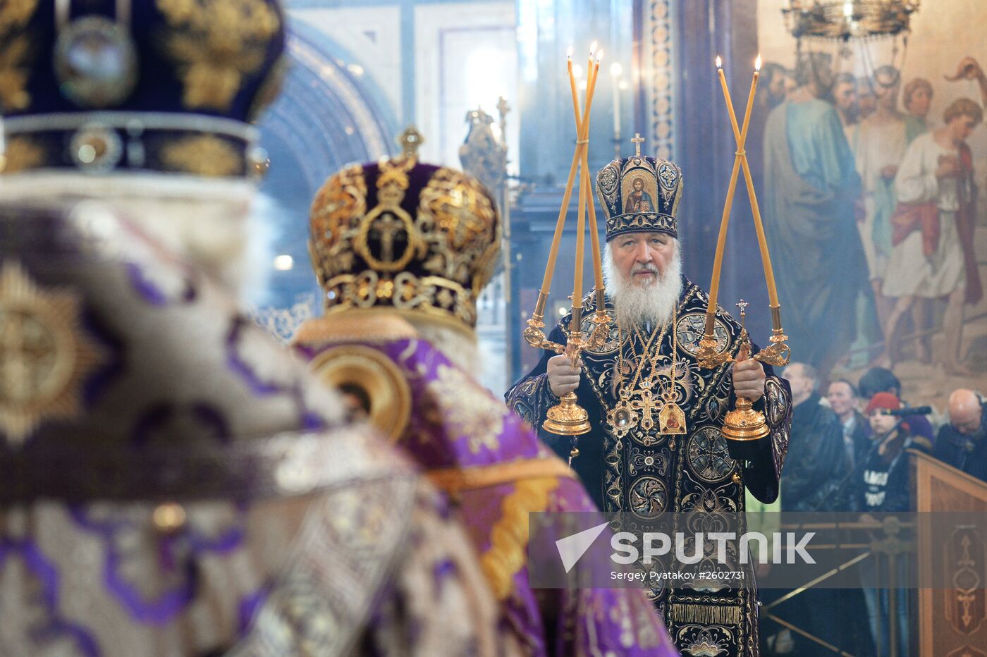 Patriarchal service conducted on Holy Thursday in Cathedral of Christ the Savior