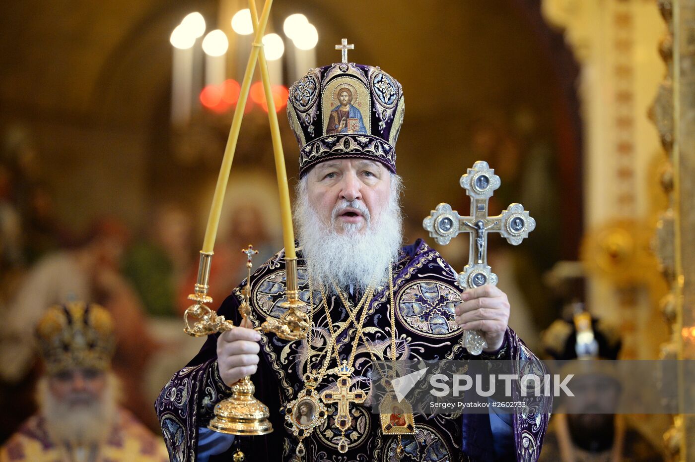 Patriarchal service conducted on Holy Thursday in Cathedral of Christ the Savior