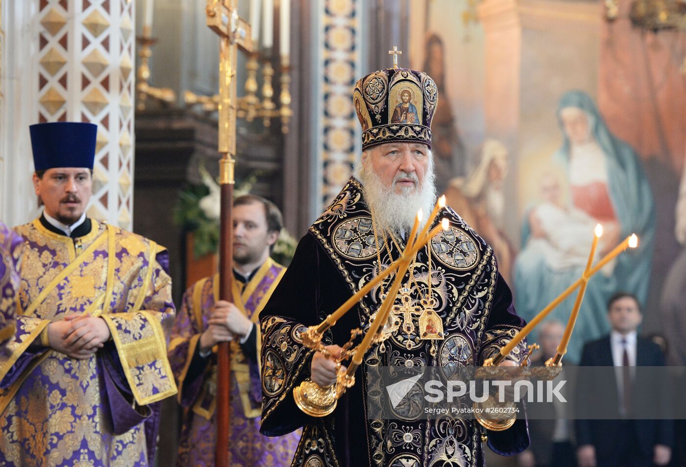 Patriarchal service conducted on Holy Thursday in Cathedral of Christ the Savior