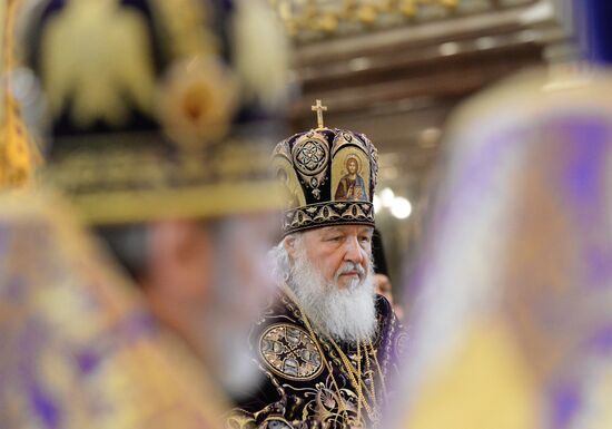 Patriarchal service conducted on Holy Thursday in Cathedral of Christ the Savior