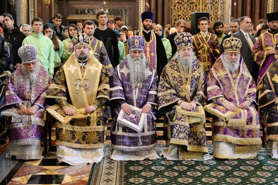 Patriarchal service conducted on Holy Thursday in Cathedral of Christ the Savior