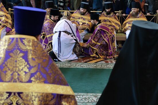 Patriarchal service conducted on Holy Thursday in Cathedral of Christ the Savior