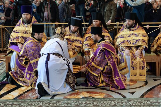 Patriarchal service conducted on Holy Thursday in Cathedral of Christ the Savior