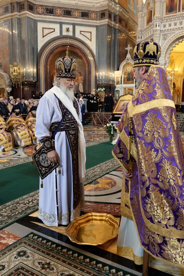 Patriarchal service conducted on Holy Thursday in Cathedral of Christ the Savior
