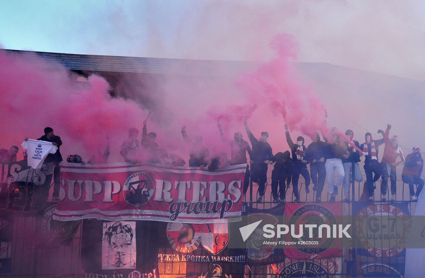 Football. Russian Premiere League. Arsenal vs. Spartak