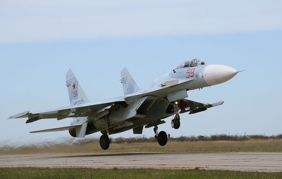 Air force units hold drill in Krasnodar Territory