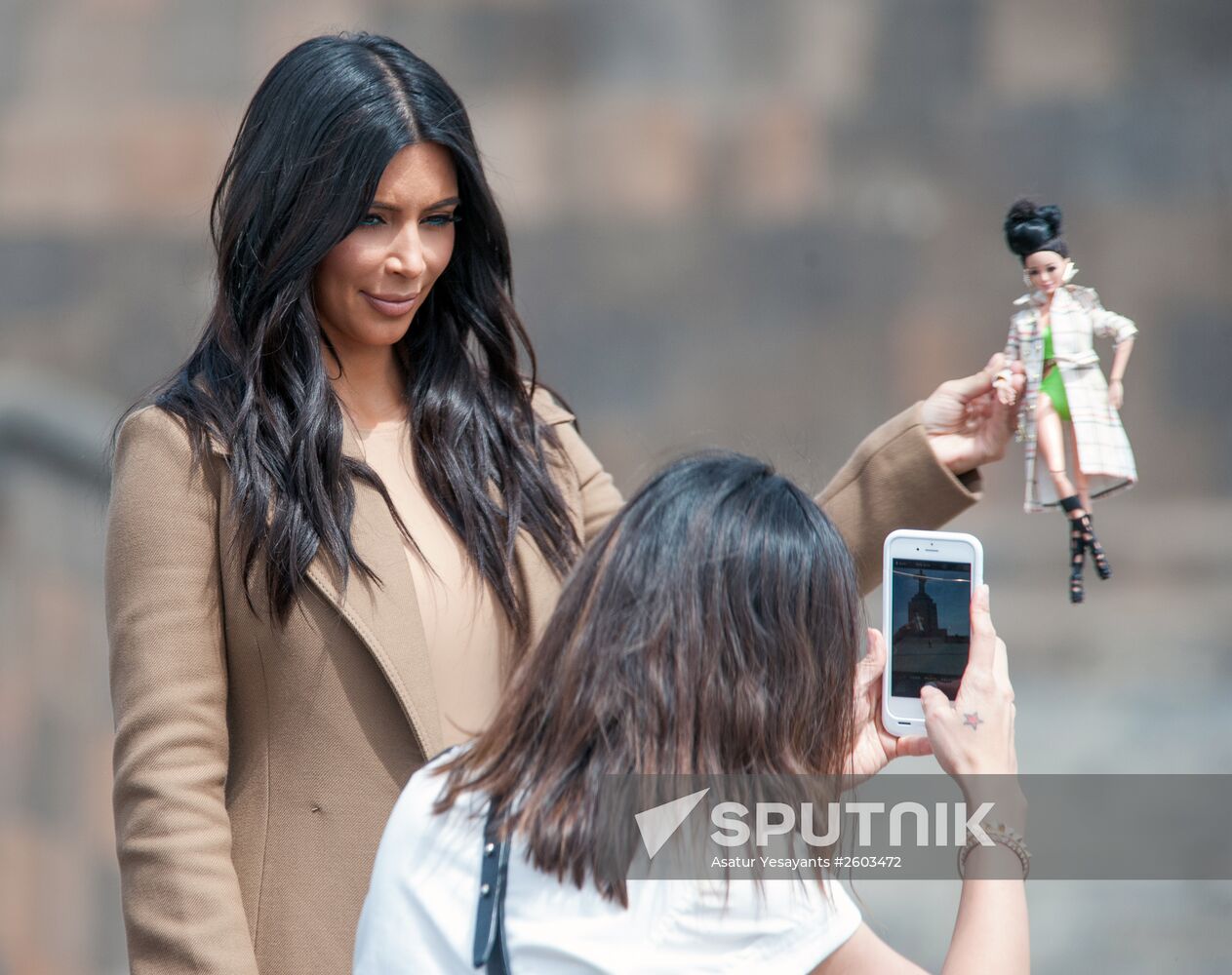 US actress Kim Kardashian attends memorial events on centenary of Armenian genocide