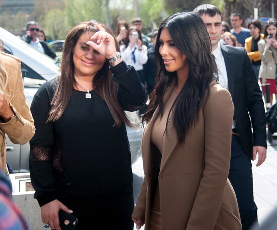 US actress Kim Kardashian attends memorial events on centenary of Armenian genocide
