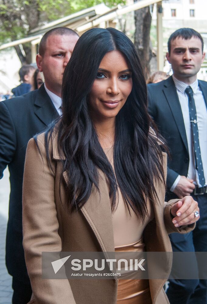 US actress Kim Kardashian attends memorial events on centenary of Armenian genocide