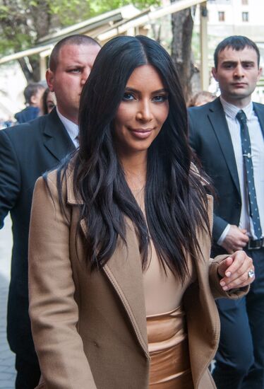US actress Kim Kardashian attends memorial events on centenary of Armenian genocide