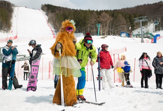 Snow carnival in Yuzhno-Sakhalinsk