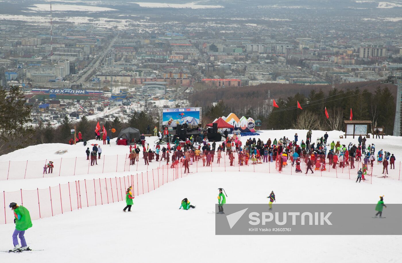 Snow carnival in Yuzhno-Sakhalinsk