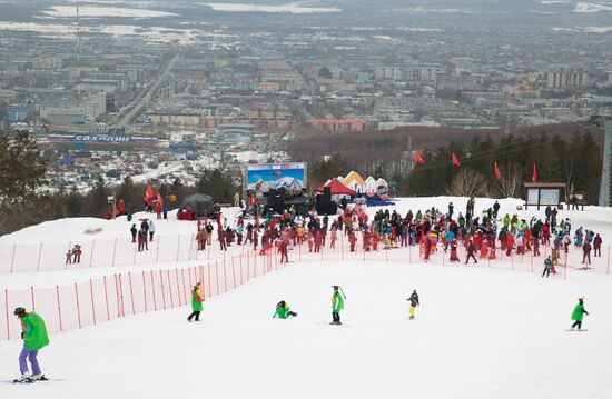 Snow carnival in Yuzhno-Sakhalinsk