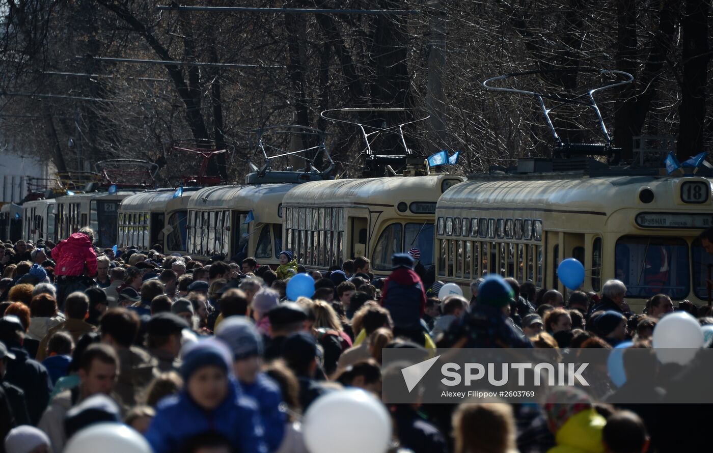 Tram parade "116 Years to Moscow Trams"