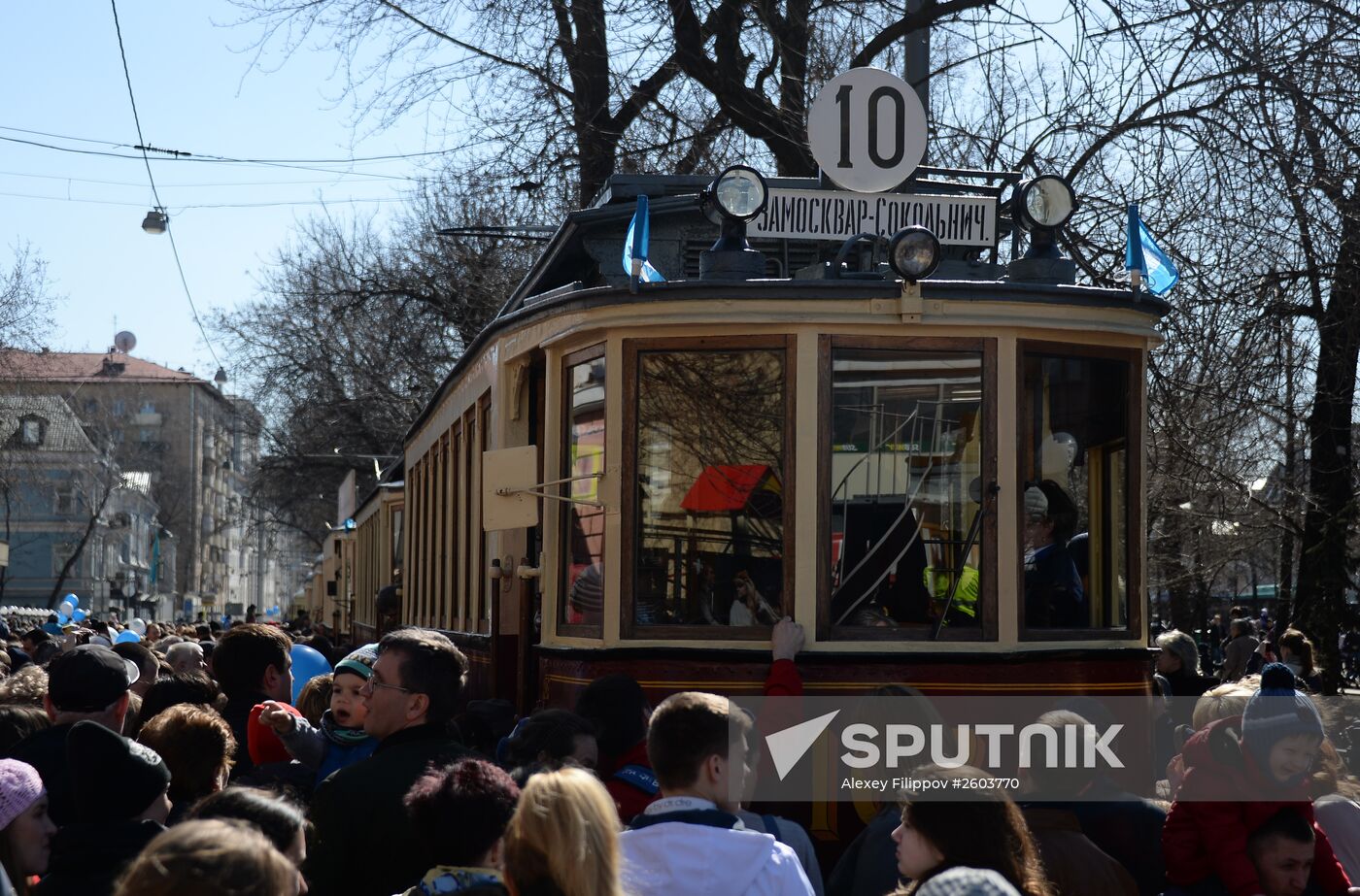 Tram parade "116 Years to Moscow Trams"