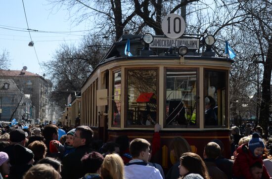 Tram parade "116 Years to Moscow Trams"