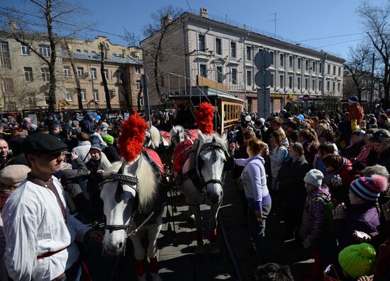 Tram parade "116 Years to Moscow Trams"