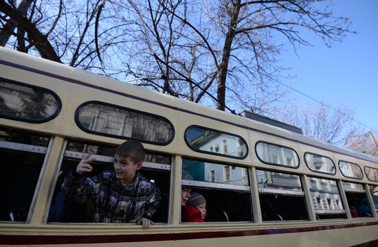 Tram parade "116 Years to Moscow Trams"