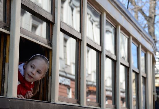 Tram parade "116 Years to Moscow Trams"